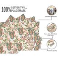 thumbnail image 4 of Vargottam Placemats- Placemat For Dining Table, Set Of 4- Printed & Reversible CottonNapkin-IndoorPlacematsFor Home & Kitchen Dining Table- Asian Paisley (Multicolor), 4 of 5