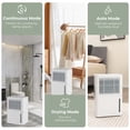 thumbnail image 3 of Costway 32 Pint Dehumidifier 2000 Sq. Ft Portable with 3 Modes & 24H Timer Home Basement, 3 of 10