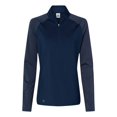 thumbnail image 1 of Adidas Womens Stripe Block Quarter-Zip Pullover, 2XL, Team Navy Blue, 1 of 3