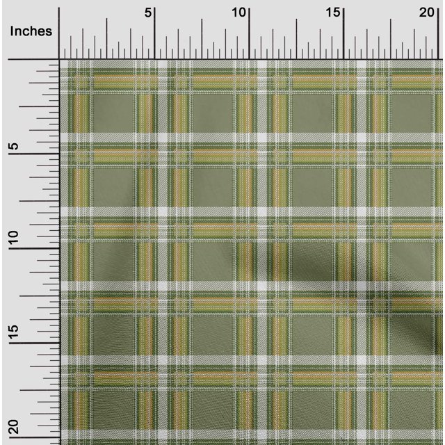 oneOone Cotton Flex Fabric Tartan Check Print Fabric BTY 40 Inch Wide
