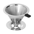 thumbnail image 4 of Pour Over Coffee Filter, 105mm Outer Diameter Coffee Strainer Professional Stainless Steel Pour Over Coffee Dripper  For Office For Home For Coffee Shop, 4 of 8