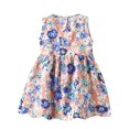 thumbnail image 2 of LOVZFMLL Girls' Summer Sleeveless Ruffled Lace Round-Neck Embroidery Mesh Princess Bow Skirt, 2 of 3