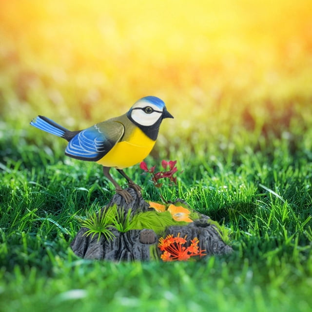 Jouet Perroquet Activé par la Voix, Oiseau Réaliste Parlant et Mobile avec Capteur Sonore pour Enfants et Amoureux des Animaux, Inclut un Porte-Stylo