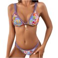 thumbnail image 2 of EGNMCR Bikini Ensemble Bikini pour Femmes Style Imprimé Maillot de Bain Deux Pièces Maillot de Bain, 2 of 5