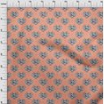 thumbnail image 3 of oneOone Georgette Viscose Fabric Animal Face Block Printed Fabric 1 Yard 42 Inch Wide, 3 of 4