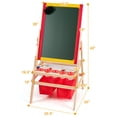 thumbnail image 2 of Costway Flip-Over Double-Sided Kids Art Easel Paper Roll Storage Bins, 2 of 10