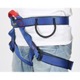 thumbnail image 1 of Heavy Duty Climbing Harness Half Body Belt Fall Equipment Adjustable Waist Hip for Mountainee Caving Rappelling - Blue, 1 of 10
