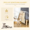 thumbnail image 4 of PawHut 2PCs Chat Grattage Pad Conseil Tapis Couverture Chaton Griffoir Gris, 4 of 10