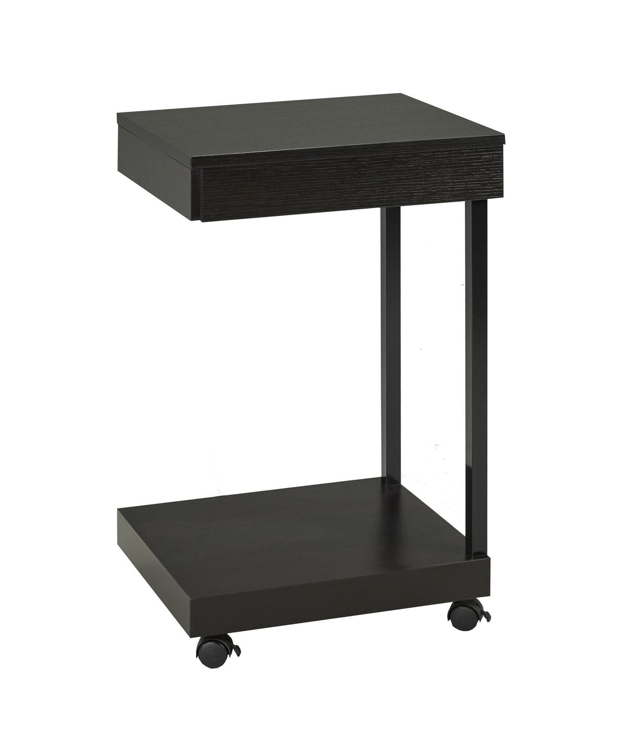 Brassex Inc Brassex Black Laptop Stand with Storage Drawer