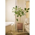 thumbnail image 2 of Veradek Demi Series Raised 16" Plastic-Stone Planter - (Terracotta/Black, 2 Pack), 2 of 10