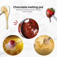 thumbnail image 4 of Chocolate Fondue Maker Set Multifunction Carbon Steel Ice Cream Chocolate Cheese Hot Pot Melting Pot Fondue Set, 4 of 7