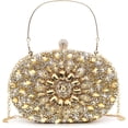 thumbnail image 2 of Sac Pochette de Soirée en Strass pour Femmes, Pochette de Mariée avec Diamants, Sacs à Main pour Mariage, Bal, Cocktail, Fête, 2 of 7