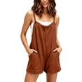 thumbnail image 3 of Sentmoon Shorts Jumpsuit for Women Sleeveless Linen Rompers Women Solid Color Backless Regular Fit Women's Jumpsuits, Rompers & Overalls Summer for Lounge and Relax S-3XL, 3 of 9