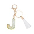 thumbnail image 2 of Clearance! New White Tassel Letter Key Chain Crystal Drop Pendant Fashionable Bag Key Chain Cheap Items Weekly Finds #60, 2 of 2