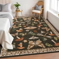 thumbnail image 4 of Garvee 5'x7' Modern Insect Floral Print Area Rug Washable Rugs, Stain-Resistant Non Slip Rug Foldable Indoor Carpet Low Pile Floor Mat for Living Room Bedroom Home Decor, Brown, 4 of 7