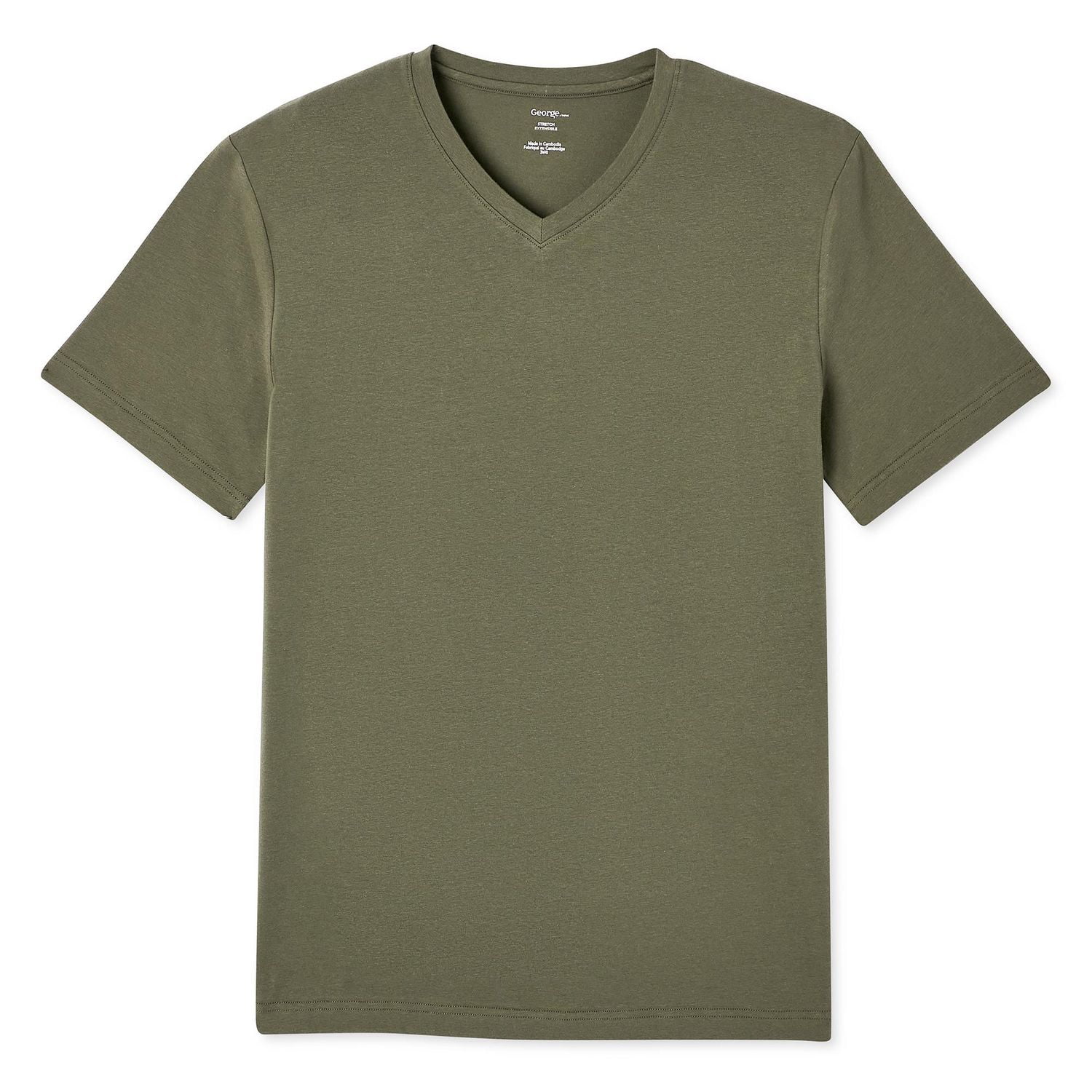 T-shirt extensible à encolure en V George pour hommes