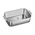 thumbnail image 2 of 316 Stainless Steel Roasting Pan, Deep Rectangular Baking Tray for Fish and Meat, Induction Cooktop Compatible, Dishwasher Safe, Versatile Kitchen Tool, 2 of 5