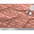 thumbnail image 3 of Soimoi Poly Georgette Fabric Stripe,Leaves & Hen Block Print Fabric by Yard 52 Inch Wide, 3 of 3