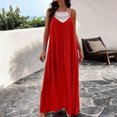 thumbnail image 4 of AherBiu Robes d'Été pour Femmes Sans Manches à Col en V Plongeant, Robes Maxi Fluides, Plage Bohème, Vacances, Longue Robe, 4 of 7