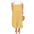 thumbnail image 3 of LUXUR Jupe Midi Évasée pour Femmes, à Volants, Fluide, Taille Haute, Kaki, TG, 3 of 4