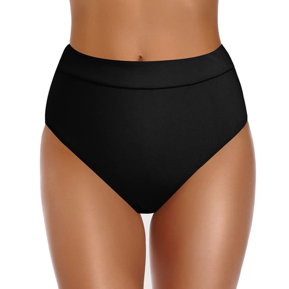 GDREDA Swim Bottoms Swimsuit Bottoms for Women with High Waisted Cut Full Coverage and Versatile Sports Yoga Shorts Skirt Swimbottom Black,M