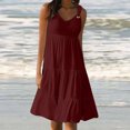 thumbnail image 2 of Yuyuzo Robes pour Femmes 2025 Décontractées Sans Manches Robes d'Été de Plage Robe à Volants Robe de Fête, 2 of 6