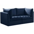 thumbnail image 1 of Meridian Furniture Jacob Canapé Modulaire en Velours Bleu Marine, 1 of 10