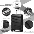 thumbnail image 2 of Joyway - 5-Piece Luggage Set PP Hardshell Spinner Suitcase with TSA Lock - (Expandable Carry-On 20 Inch) (24 Inch 28 Inch) for School, Travel, Weekend, 2 of 7