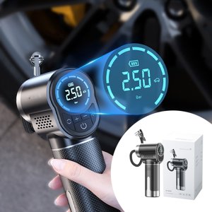 Tire Inflator Portable Air Compressor High Pressure Portable Air P Ump Car Tire Inflator With Two 4000mAh Large Batteries Hand Held Air Compressor Portable Air Compressor for Car Tires Air Compressor