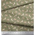 thumbnail image 2 of Soimoi Velvet Fabric Leaves & Reindeer Animal Decor Fabric Printed Yard 58 Inch Wide, 2 of 3