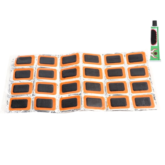 Bike Tire Repair Kit 48pcs Bicycle Tire Rubber Patch Kit With Glue Bike Tire Inner Tube Puncture Repairing Patch
