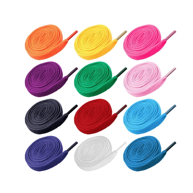 20 Pcs Lacets Plats de Remplacement Colorés pour Chaussures de Sport Espadrilles Patins