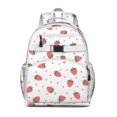 thumbnail image 1 of Sac à Dos Étudiant Fraises et Fleurs d'Été Durable et Résistant à l'Eau avec Sangle de Poitrine Réglable et Épaules Rembourrées Confortables, 1 of 6