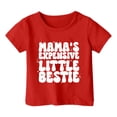 thumbnail image 4 of Girls Softball under Shirts Ruffle Girl Clothes Children's Casual Letter Pattern Print Multicolor Round Neck Short Sleeves, 4 of 4