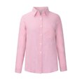 thumbnail image 5 of AherBiu Women Button down Shirts Cotton Linen Long Sleeve Tops Fall Casual Loose Fitted Blouses, 5 of 5