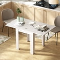thumbnail image 2 of HOMCOM 55" Extendable Dining Table, Kitchen Table for 4-6 Person, White, 2 of 10