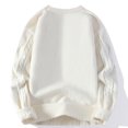 thumbnail image 4 of Pisexur Chandail pour Homme Décontracté Uni Chandail Tricoté Mode Épais à Manches Longues Col Ras du Cou Chandail d'Hiver Chaud Chandails à Enfiler Chandails Grande Taille M-4TG, 4 of 5