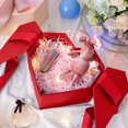 thumbnail image 4 of Lksixu Open Door Ribbon Bow Heart Shaped Gift Box Wedding Accompaniment Gift Box Holiday Cosmetic Gift Box Storage Bins Organizers and Storage, 4 of 6