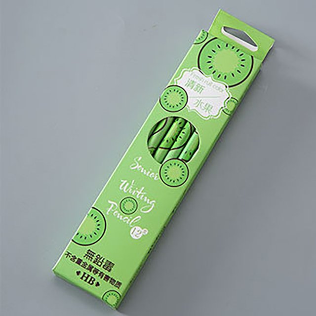 Hb Drawing Pencils Kids Pencils Pencils With Erasers Wood Pencils Personalized Pencils 12pcs HB Pencils Compressed Wood Material Fruit Pattern Comfortable Grip Round Pole Tail