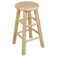 thumbnail image 3 of PJ Wood Classic Round-Seat 24" Kitchen Counter Stools, Natural (Set of 6), 3 of 7