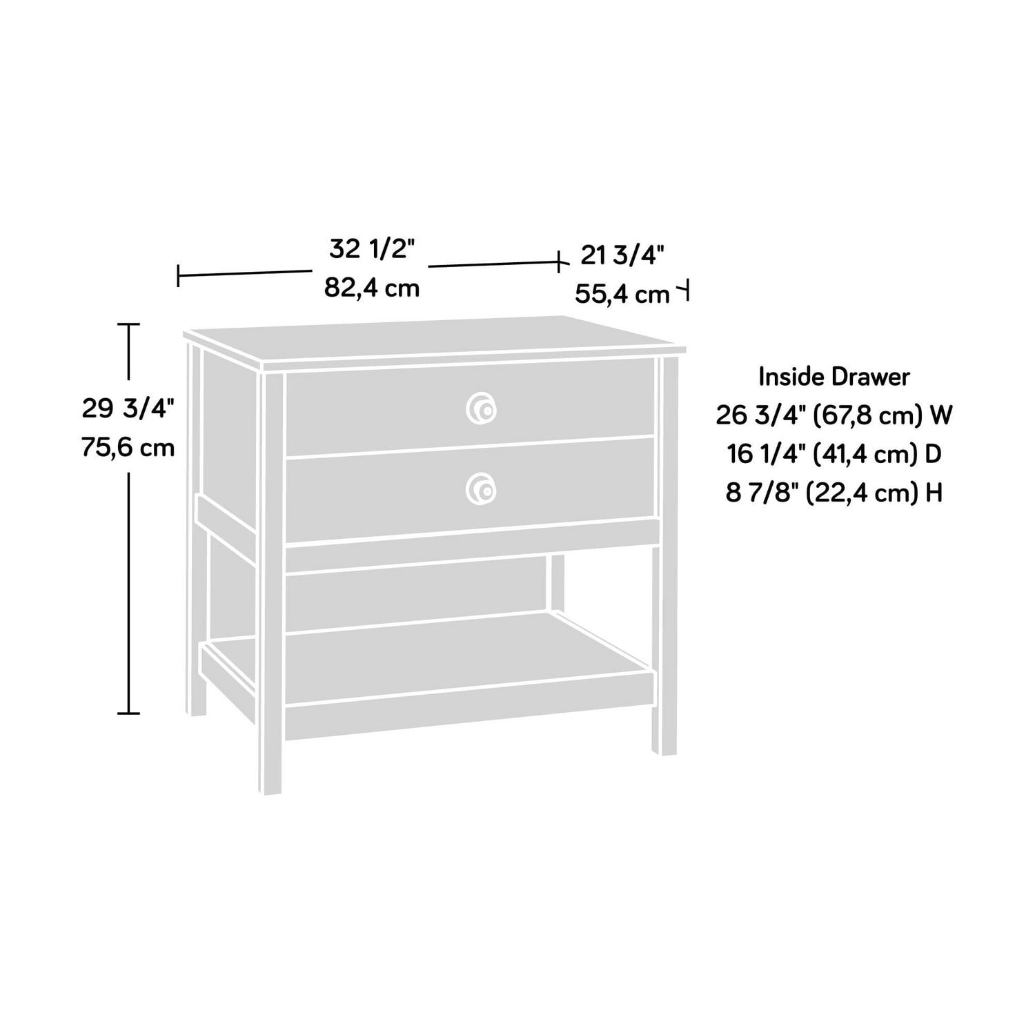 Sauder La Collection Granite Trace Classeur latéral, Finition Rustic Cedar, 433951