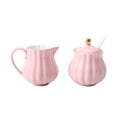 thumbnail image 1 of CHOOLD Elegant Flower Design Ceramic Sugar and Creamer Set with Lid Spoon Creamer Serving Set Coffee Serving Set Wedding Gift 7.5oz, 1 of 9