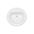 thumbnail image 1 of 19 in. Drop-in Bathroom Sink Single Hole in White, 1 of 1