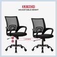 thumbnail image 2 of NiamVelo Mesh Office Chair Height Adjustable Ergonomic Computer Desk Chair Armrest Task Chair with Wheels for Adults, Black, 2 of 7