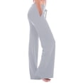 thumbnail image 2 of Meichang Womens Yoga Pants with Pockets High Waisted Drawstring Wide Leg Yoga Pants Casual Solid Workout Leggings Bootleg Sport Cropped Pants Running Yoga Gym Lounge Pants, 2 of 8