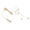 thumbnail image 4 of Beige Single Earhook Headset Mic Headworn Microphone 3.5mm 3 Pin 4 Pin XLR Plug, 4 of 9