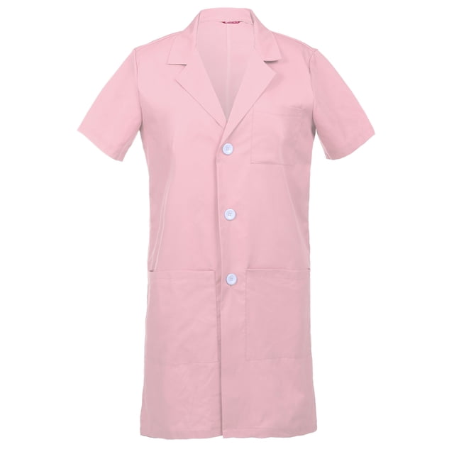 Men's Short Sleeves Lab Coat Laboratory Doctor Workwear