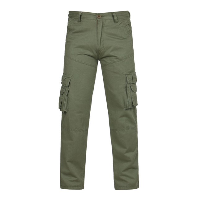 Yuyuzo Mens Cargo Pants Plus Size Straight Leg Low Waisted Trousers with Multi Pockets Classic Cargos Solid Color