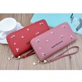 thumbnail image 4 of Womens Long Wallet Fashion Embroidery Flower Zipper Card Wallet Clutch Wallet, 4 of 4