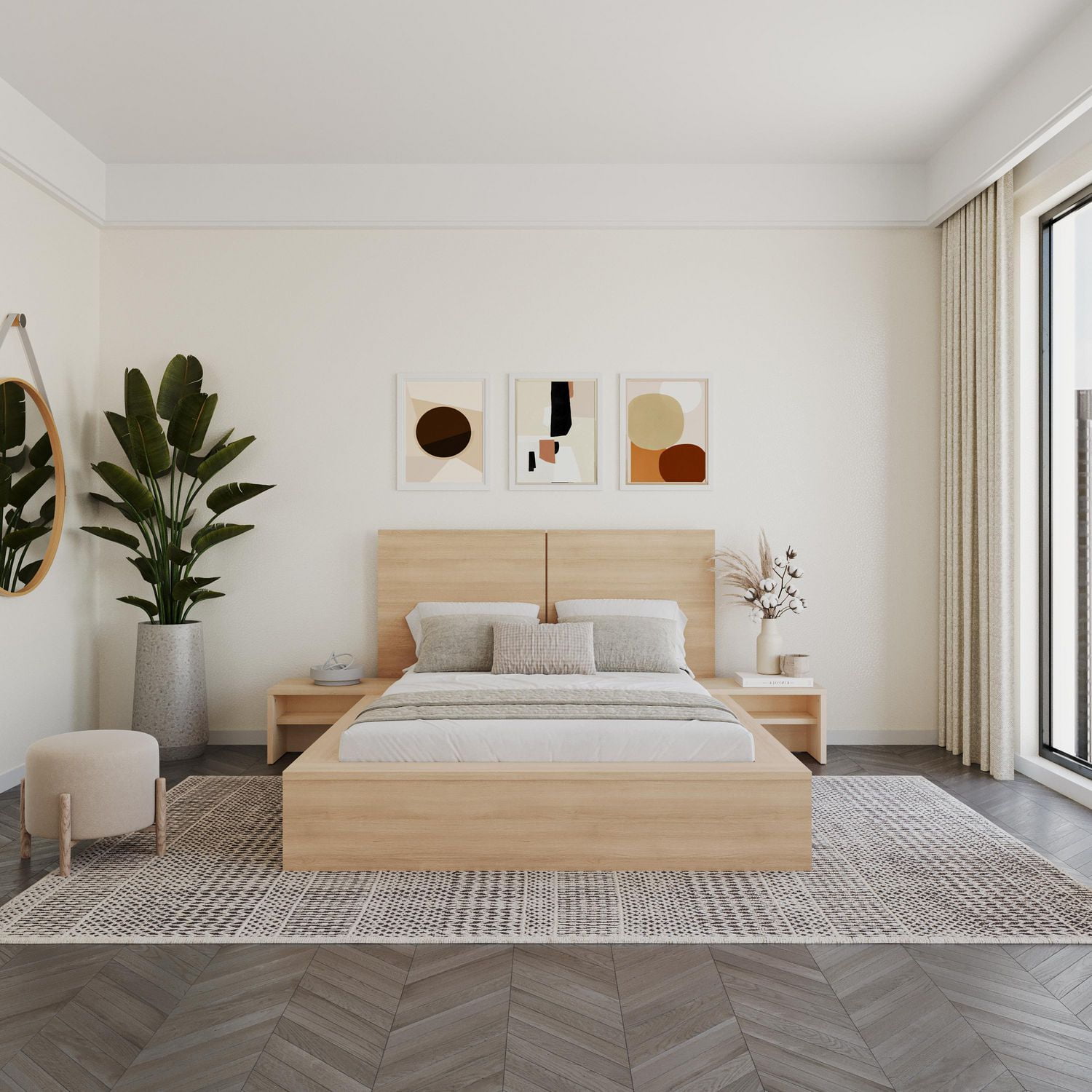 Ensemble de chambre à coucher Marcy 4 pièces avec lit